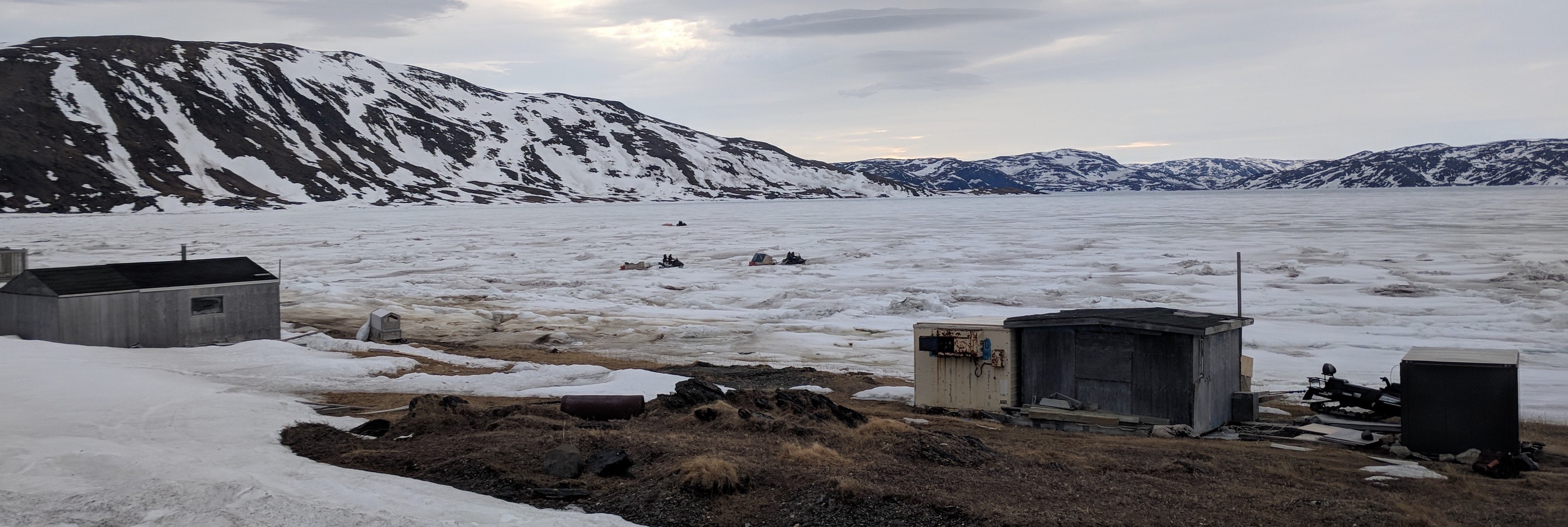 Snowmobilers leaving for spring fishing